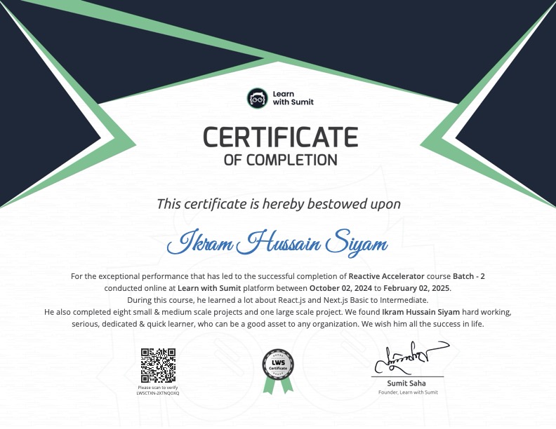 Course Certificate