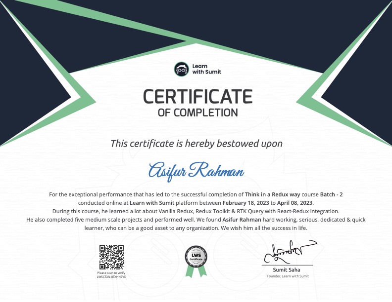 Course Certificate