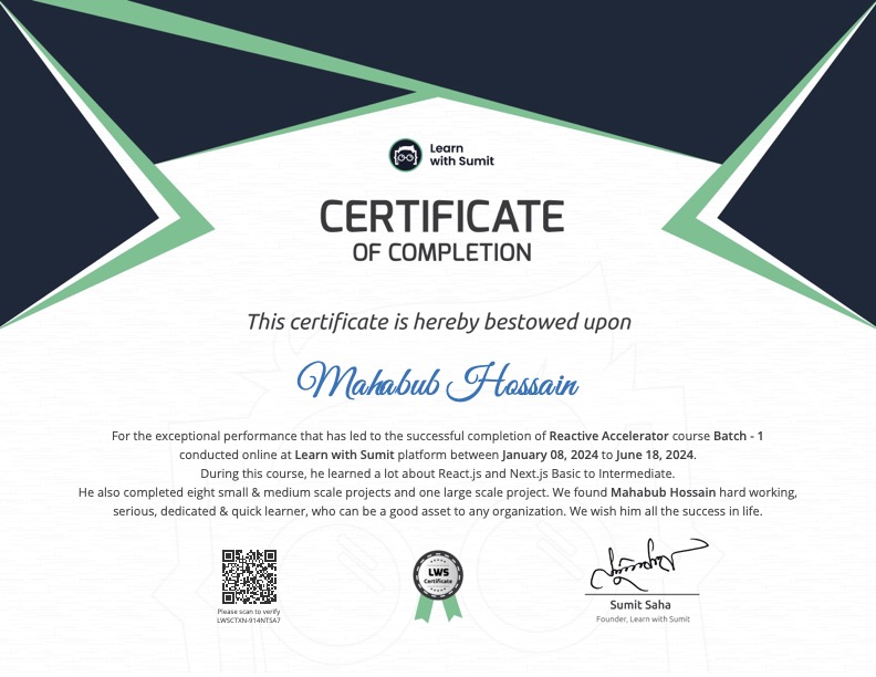 Course Certificate