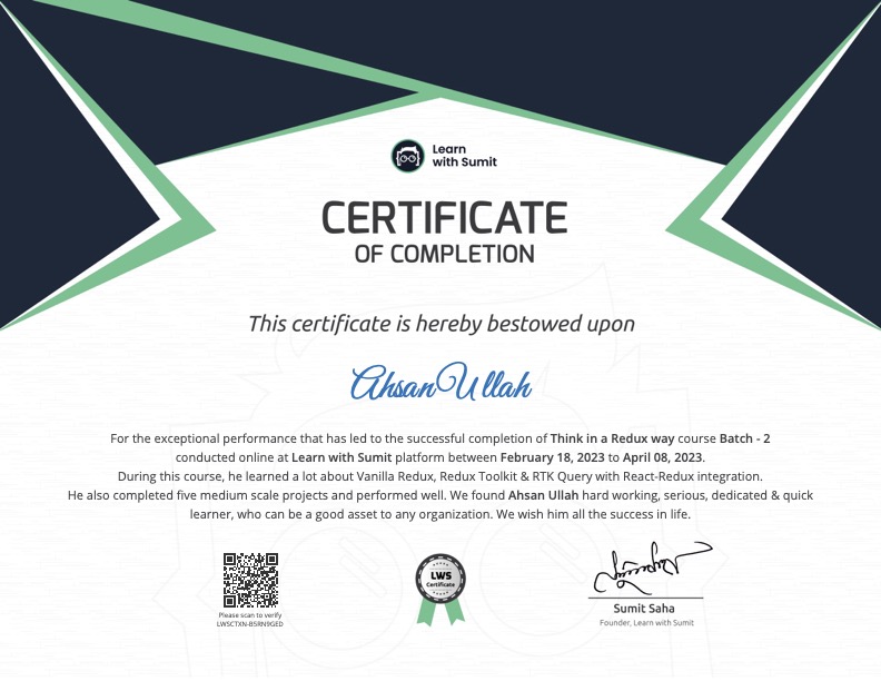 Course Certificate