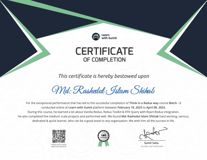 Course Certificate