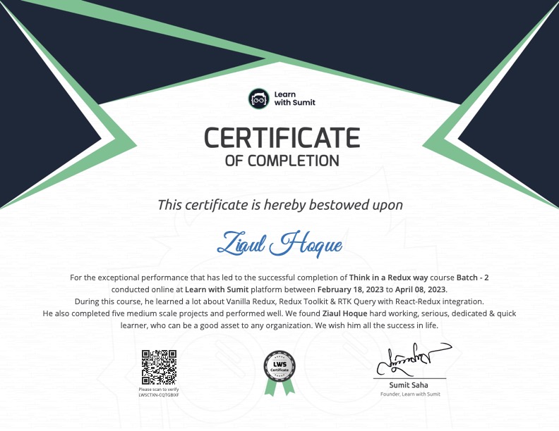 Course Certificate