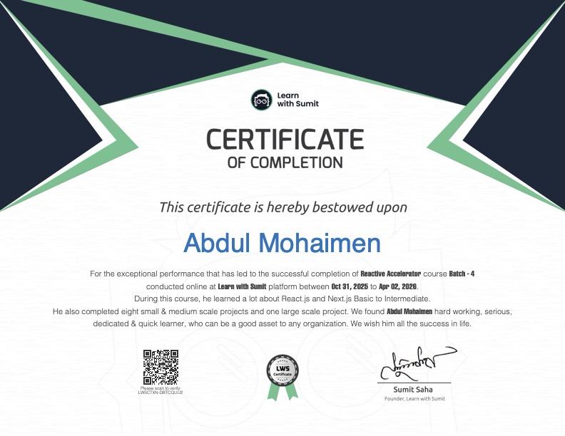 Course Certificate