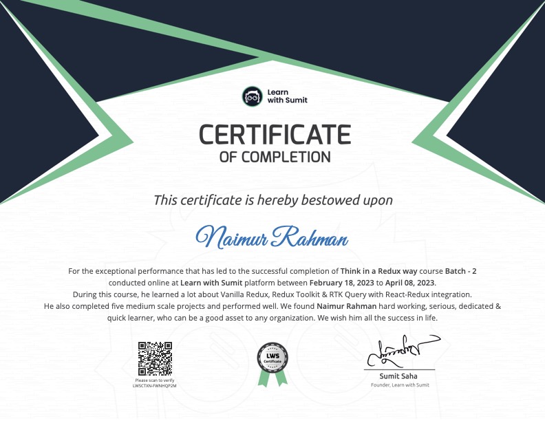 Course Certificate