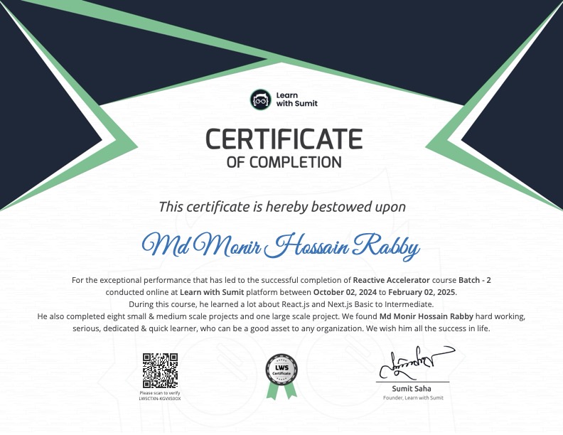 Course Certificate