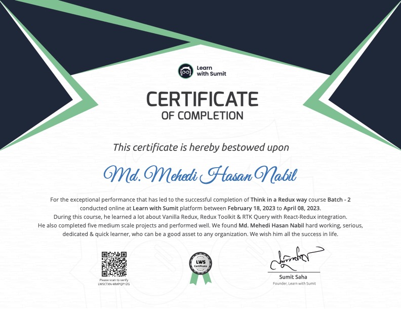 Course Certificate