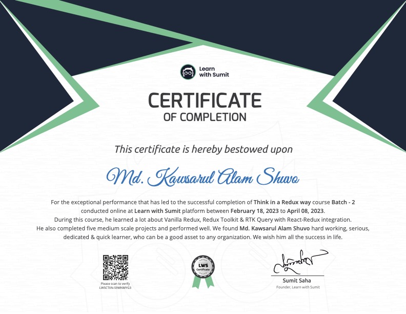 Course Certificate