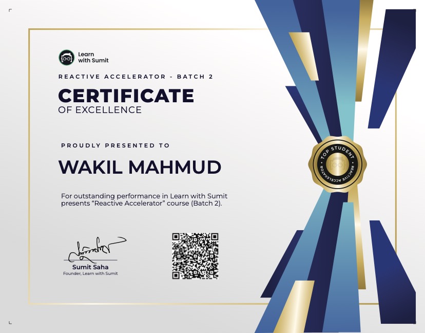 Excellence Certificate