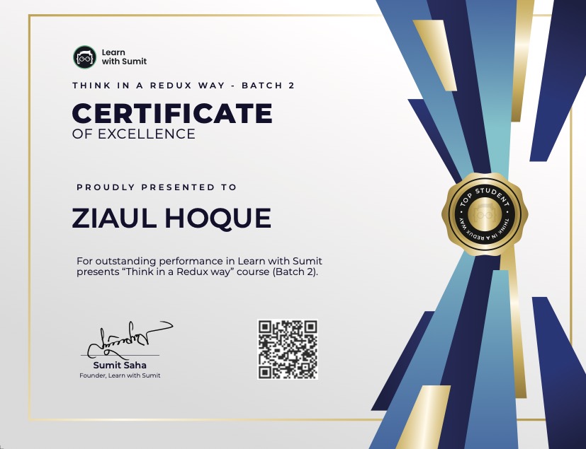 Excellence Certificate