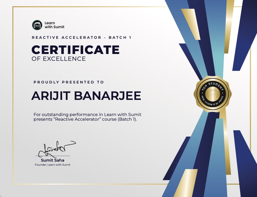 Excellence Certificate