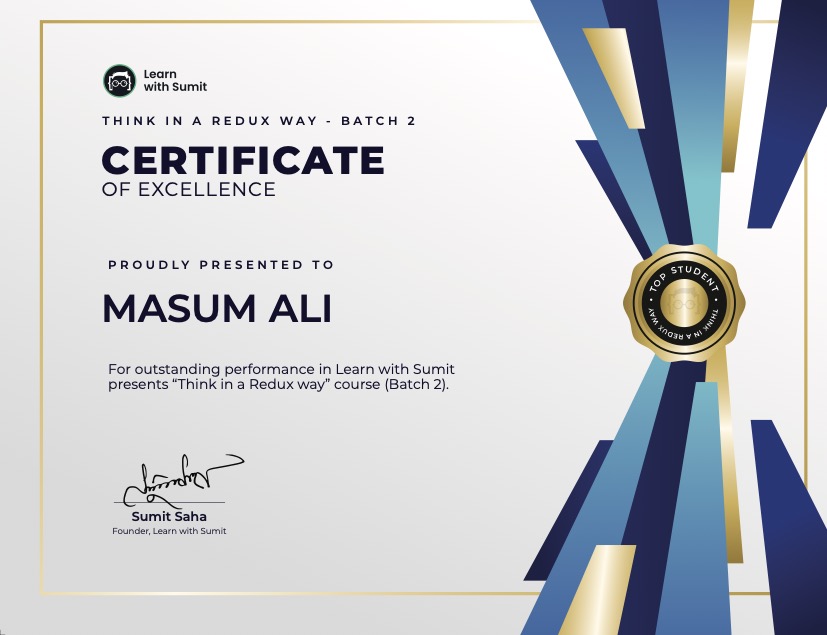 Excellence Certificate