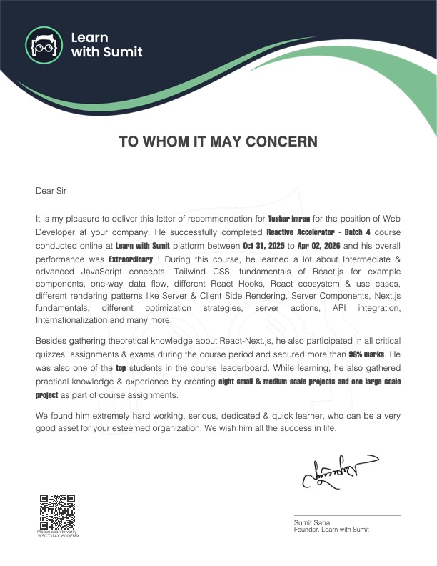 Recommendation Letter