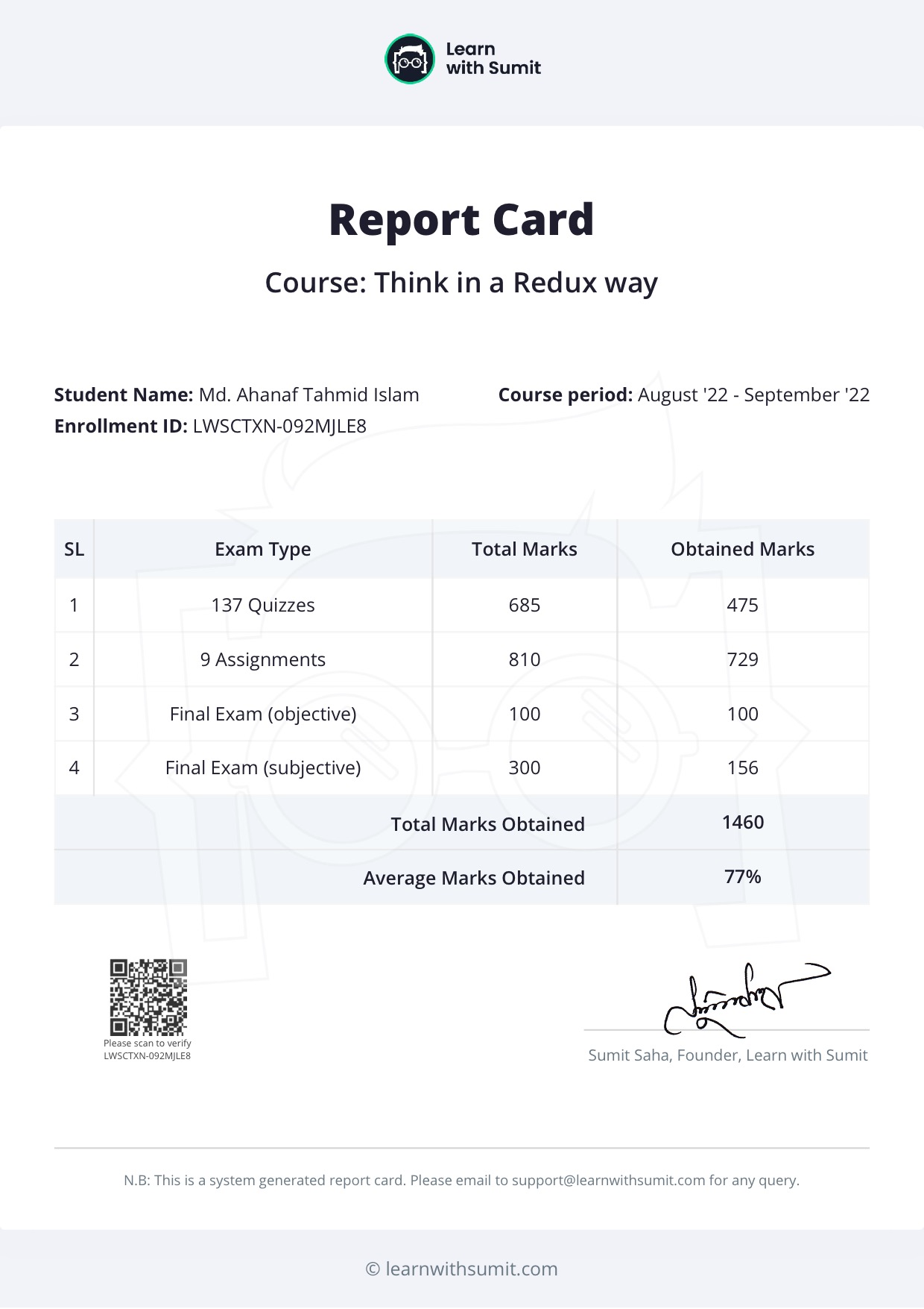 Report Card