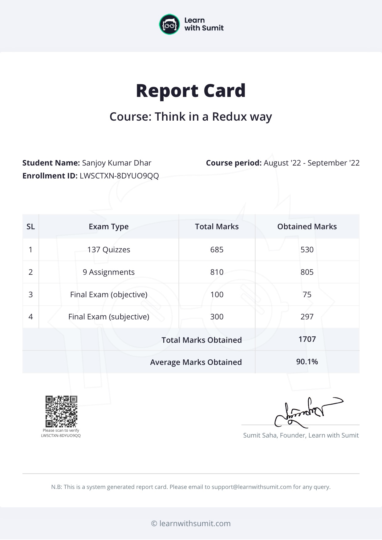 Report Card