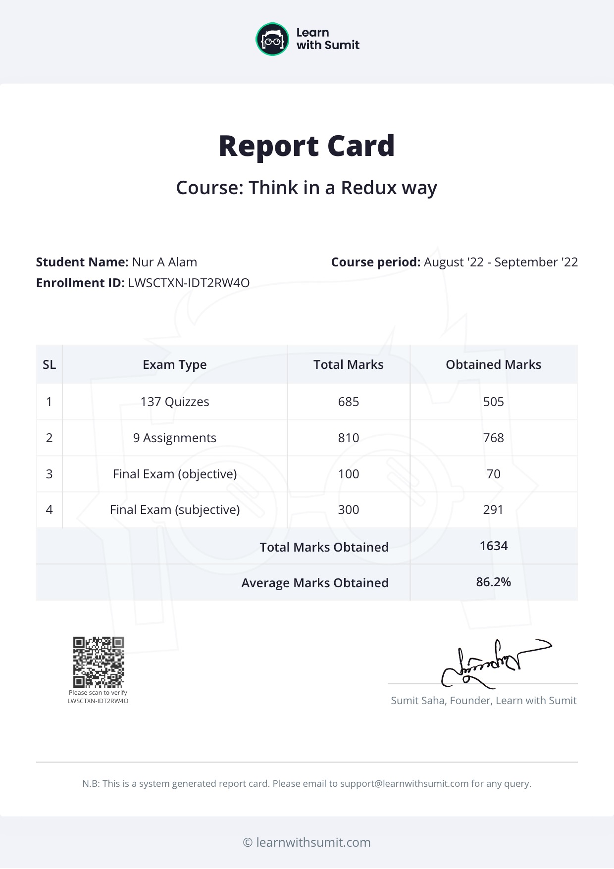 Report Card