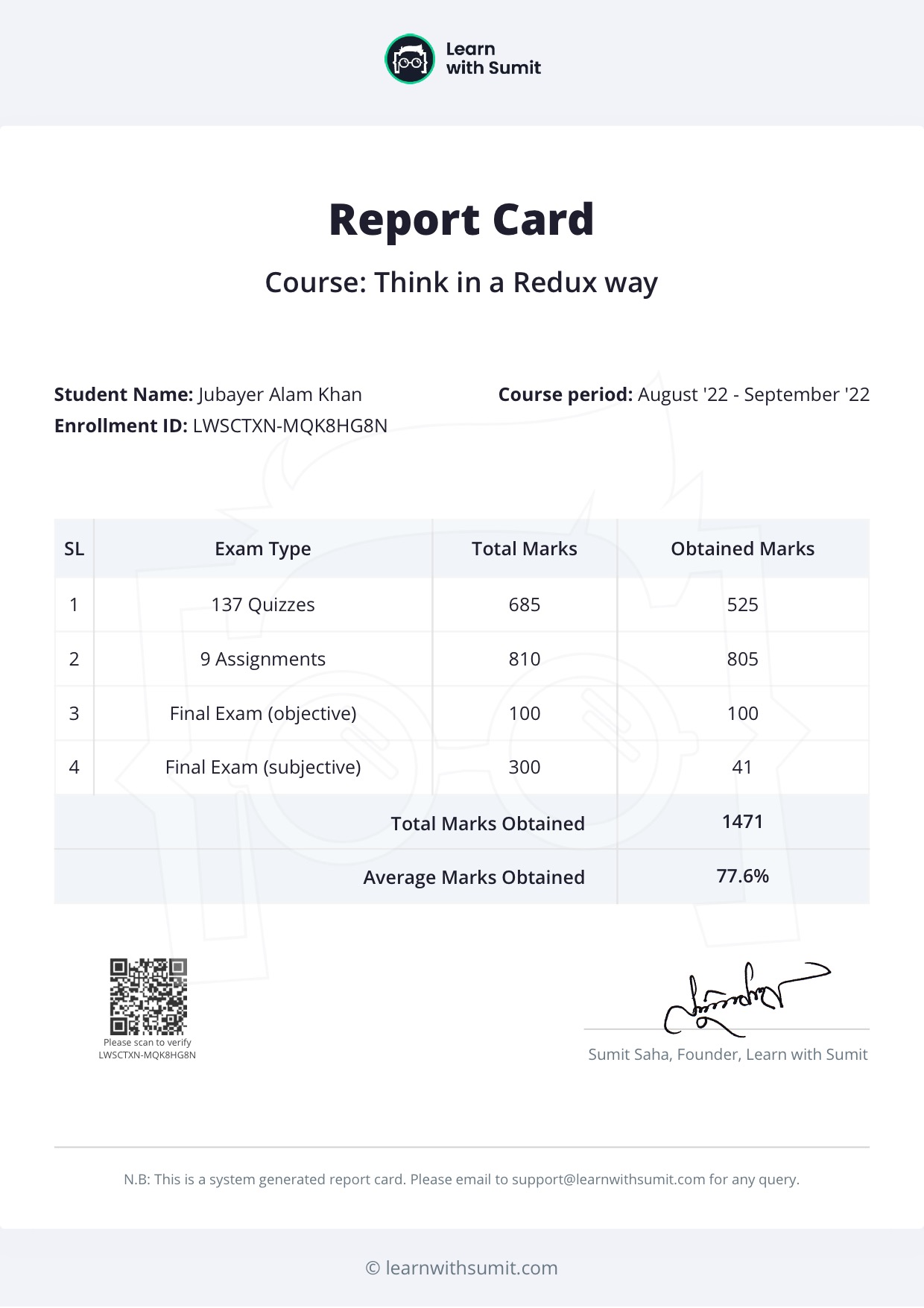 Report Card