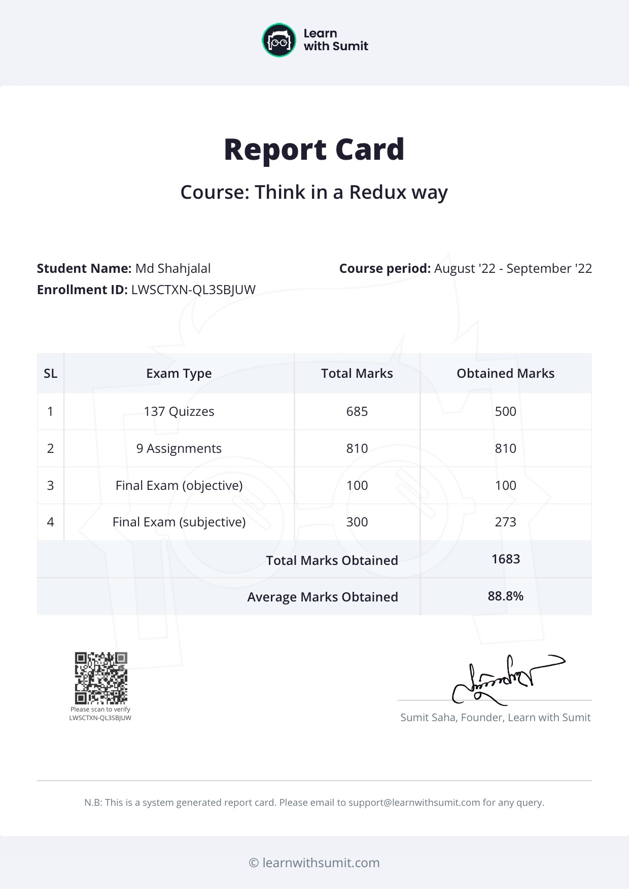 Report Card
