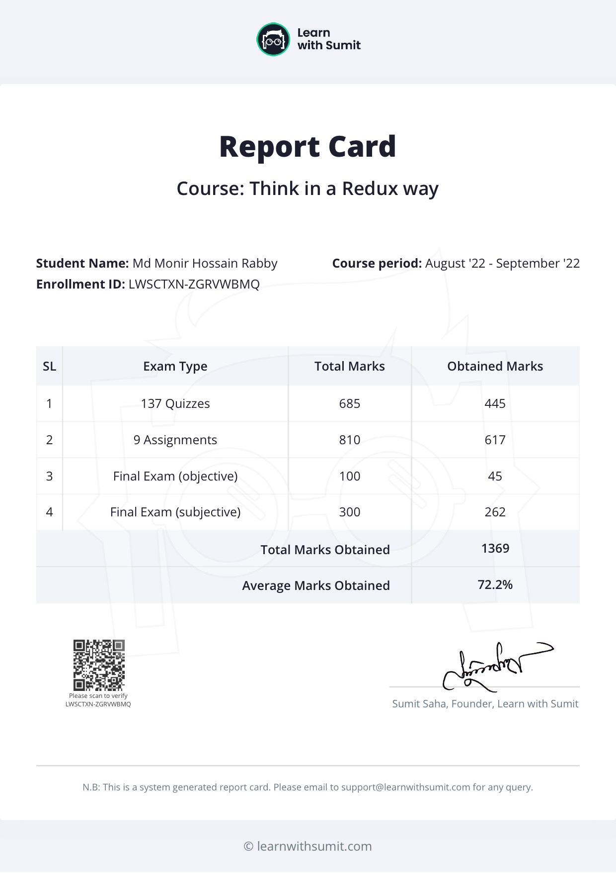 Report Card